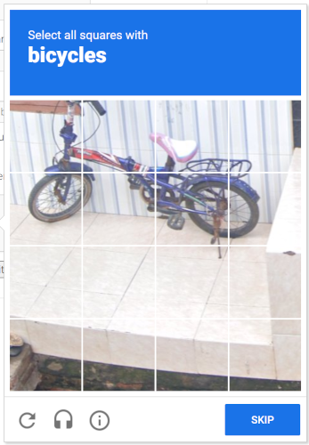 Example of a CAPTCHA